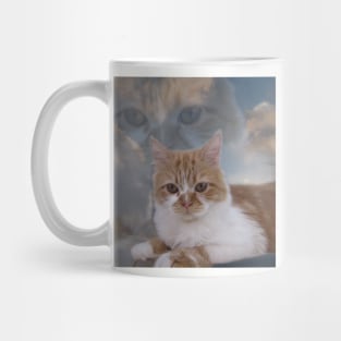 Dramatic Cute Cat in The Blue Sky Photography Mug